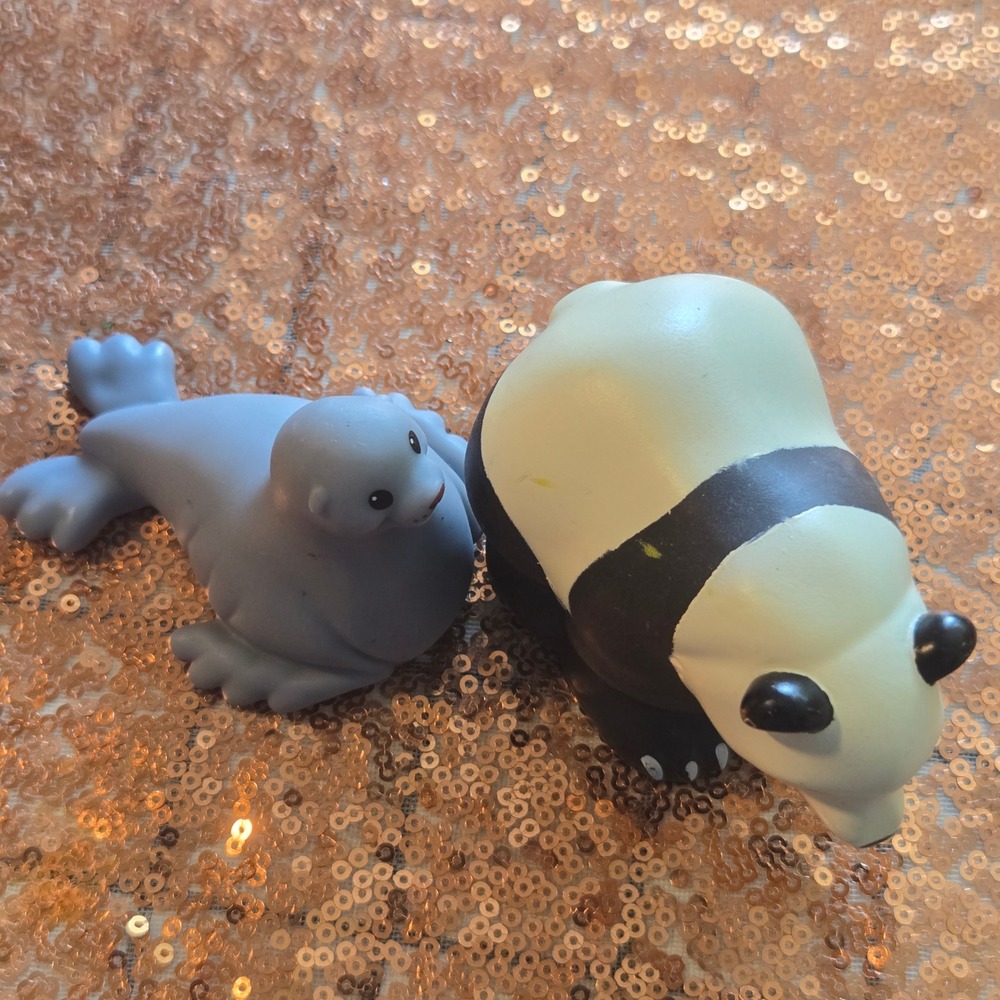 Mattel Little People Panda & Seal Figures 2011 Kids Toy Animals